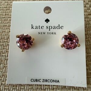 kate spade Pink Crystal Gold-Tone Stud Earrings